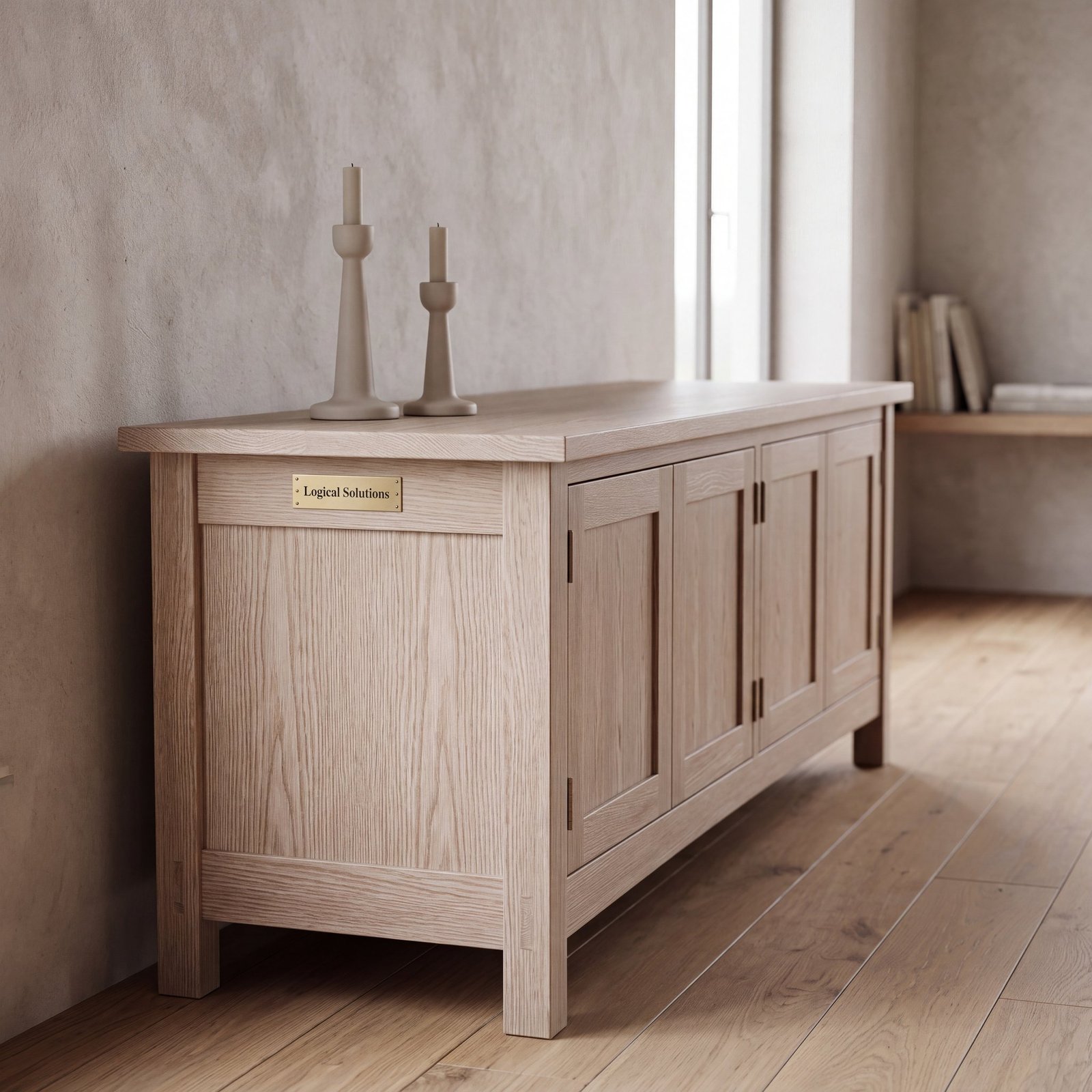 Quarry Hill Credenza in White Oak