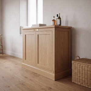 Kingsley Bar Cabinet in White Oak