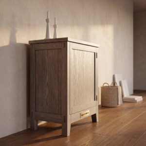 Harlow Bar Cabinet in Rift Oak