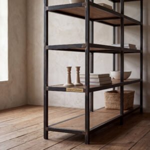 Roxbury Shelving Unit in Blackened Steel