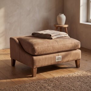 Danbury Nubuck Leather Ottoman