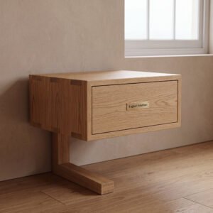 Uphill Nightstand in White Oak