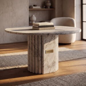 Birchall Carrara Marble Marble Dining Table