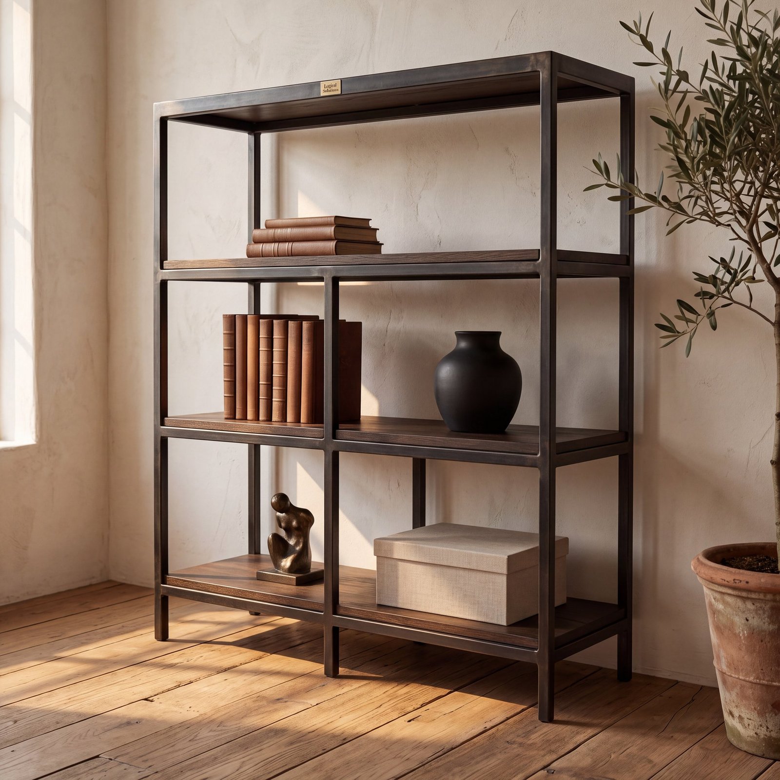 Redgate Etagere in Blackened Steel
