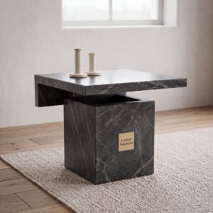 Chandler Soapstone Stone Side Table