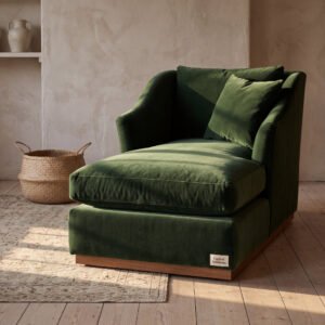 Vinemont Mohair Velvet Chaise
