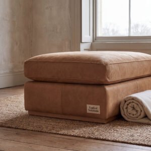 Glenmoor Nubuck Leather Ottoman