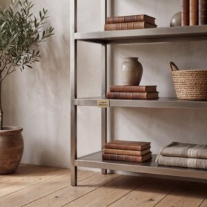 Orchard Row Shelving Unit in Brushed Nickel