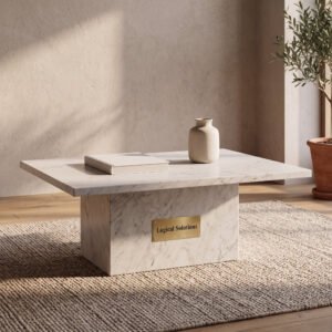 Danbury Carrara Marble Marble Coffee Table