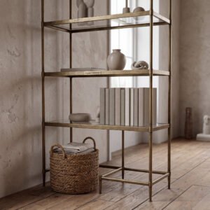 Jesmond Etagere in Antique Brass