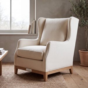 Alder Cotton Twill Wing Chair