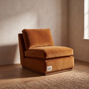 Uphill Mohair Velvet Slipper Chair