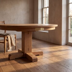 Marlow Round Pedestal Table in White Oak