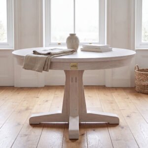 Gravesend Round Pedestal Table in Ash