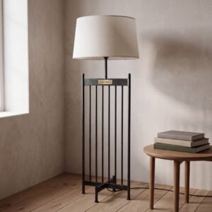 Yarrow Floor Lamp in Blackened Steel