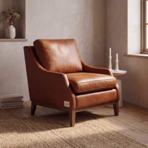 Inglewood Aniline Leather Slipper Chair