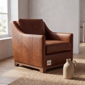 Rosemont Aniline Leather Slipper Chair