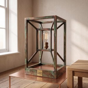 Montrose Table Lamp in Patinated Copper