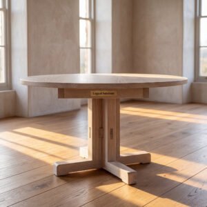 Montrose Round Pedestal Table in Elm