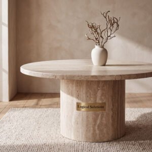 Fairmont Honed Travertine Marble Dining Table