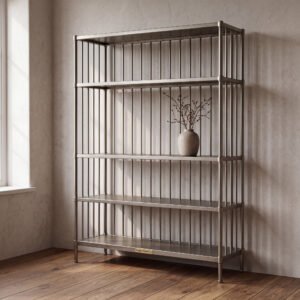Fenwick Etagere in Brushed Nickel