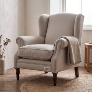 Chandler Brushed Cotton Wing Chair