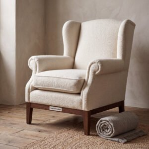 Camden Boucle Wing Chair