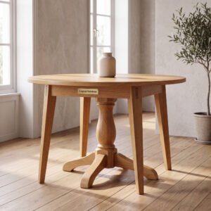 Vinemont Round Pedestal Table in White Oak