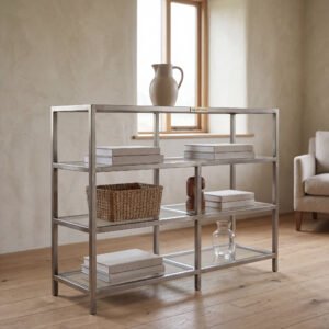 Jesmond Etagere in Brushed Nickel