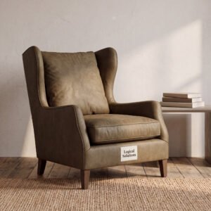Sedgewick Nubuck Leather Wing Chair