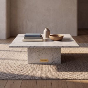 Northbrook Carrara Marble Marble Coffee Table