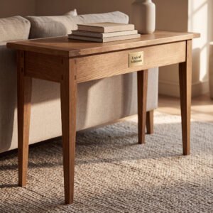 Harlow Console Table in Rift Oak