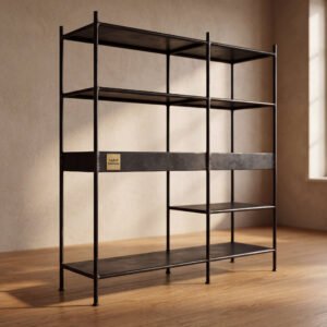 Lockwood Etagere in Blackened Steel